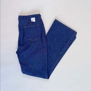 Vintage 1970s NOS men’s dark wash denim 37x36